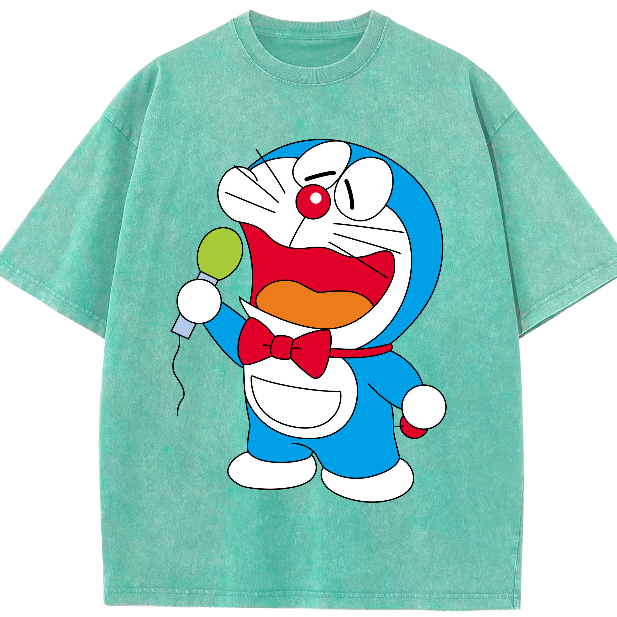 （画像用） ドラえもん Doraemon 綿100% ヴィンテージ風 半袖Tシャツ（フロントプリント）